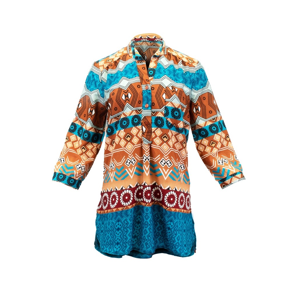 Tunic Top For Women Comfortable Wear Lightweight Button Down Tunic Long Sleeves